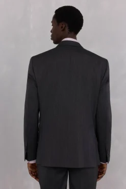 Pedro del Hierro Blazers|Blazers-Blazer cinza estruturado slim fit bi-elástico Cizento