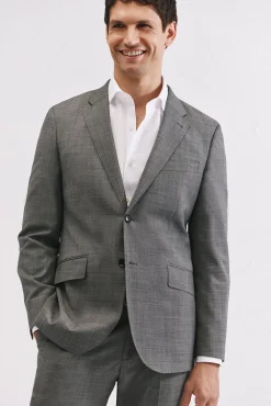 Cortefiel Blazers|Blazers-Blazer cinza estruturado slim fit Cinzento