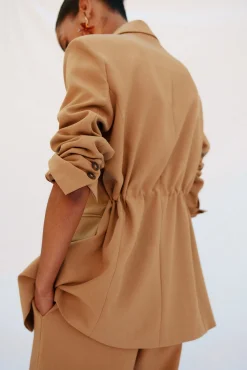 Cortefiel Fatos|Blazers-Blazer com gola de lapela Tostado