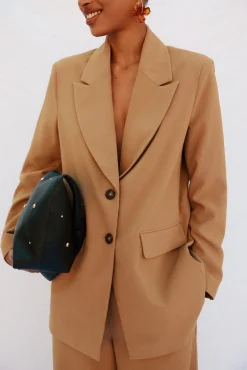 Cortefiel Fatos|Blazers-Blazer com gola de lapela Tostado