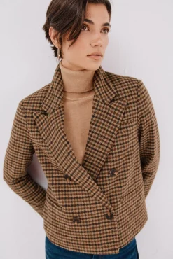 Cortefiel Blazers-Blazer curto Castanho