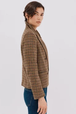 Cortefiel Blazers-Blazer curto Castanho