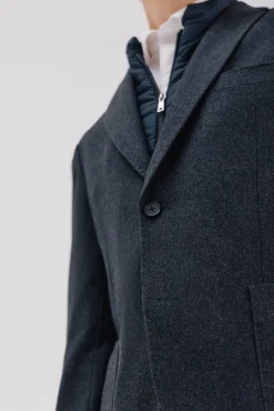 Cortefiel Blazers|Blazers-Blazer de lã com vistas removíveis Azul