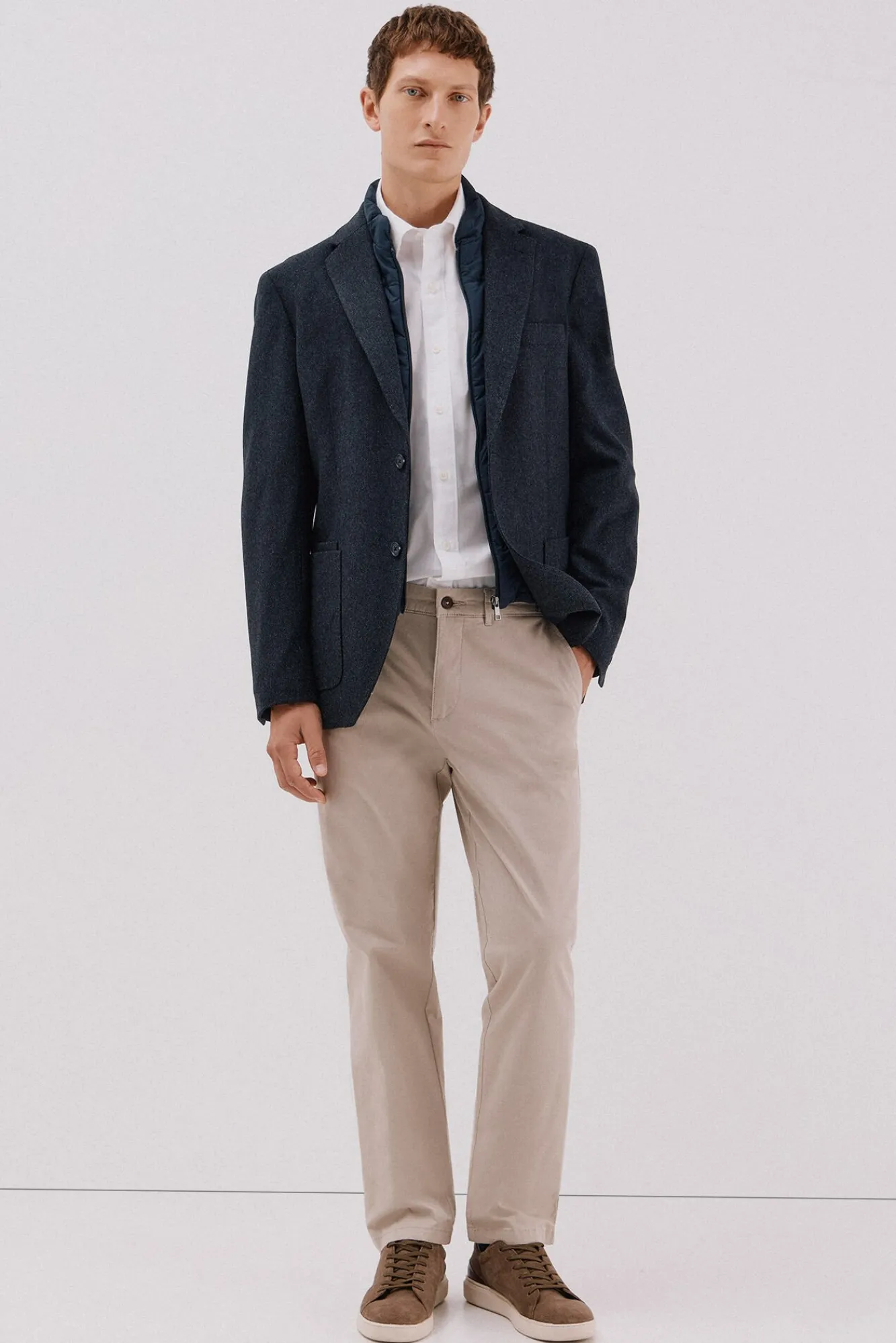 Cortefiel Blazers|Blazers-Blazer de lã com vistas removíveis Azul