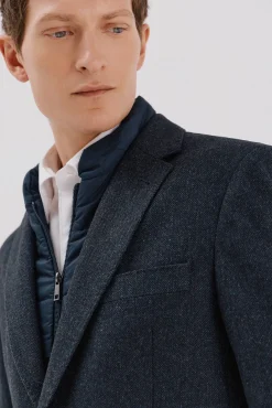 Cortefiel Blazers|Blazers-Blazer de lã com vistas removíveis Azul