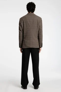 Selected Blazers|Blazers-Blazer de lã slim fit Castanho