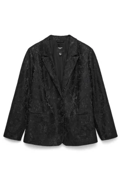 Vero Moda Curve Fatos|Blazers-Blazer de renda plus size Preto
