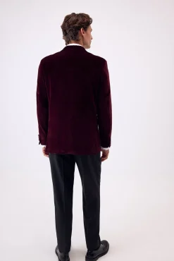 Pedro del Hierro Blazers|Blazers-Blazer de veludo Bordeaux
