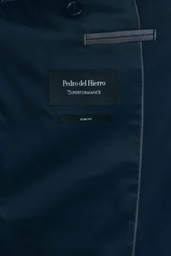 Pedro del Hierro Blazers|Blazers-Blazer estilo olho de pássaro com dois elásticos e corte slim Azul