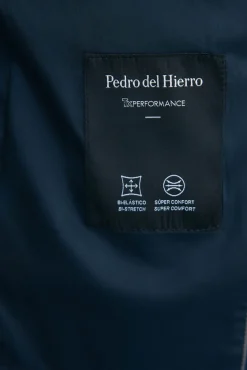 Pedro del Hierro Blazers|Blazers-Blazer estilo olho de pássaro com dois elásticos e corte slim Azul