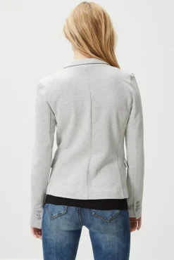 Vero Moda Blazers-Blazer feminino de manga comprida com bolsos Cinzento