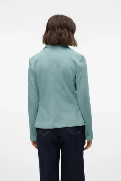 Vero Moda Blazers-Blazer feminino de manga comprida com bolsos Azul