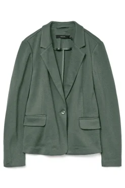 Vero Moda Blazers-Blazer feminino de manga comprida com bolsos Verde