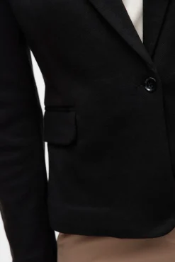 Vero Moda Blazers-Blazer feminino de manga comprida com bolsos Preto