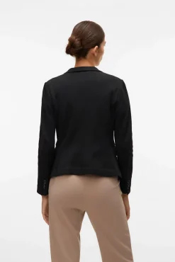Vero Moda Blazers-Blazer feminino de manga comprida com bolsos Preto