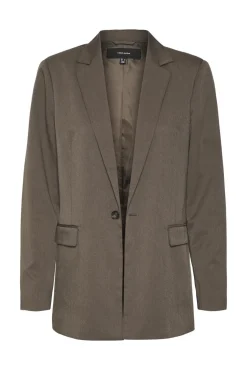 Vero Moda Fatos|Blazers-Blazer fino de manga comprida Castanho