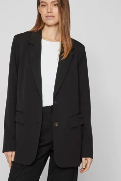 Vila Blazers-blazer grande Preto