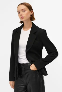 Object Blazers-Blazer justo manga comprida Preto
