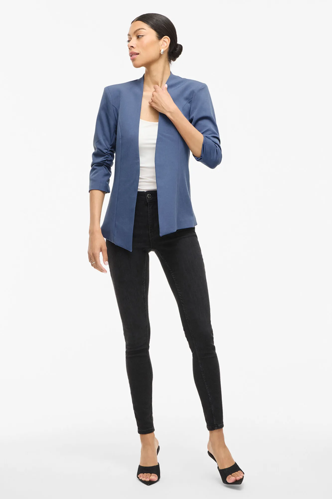 Vila Fatos|Blazers-Blazer manga 3/4 Azul