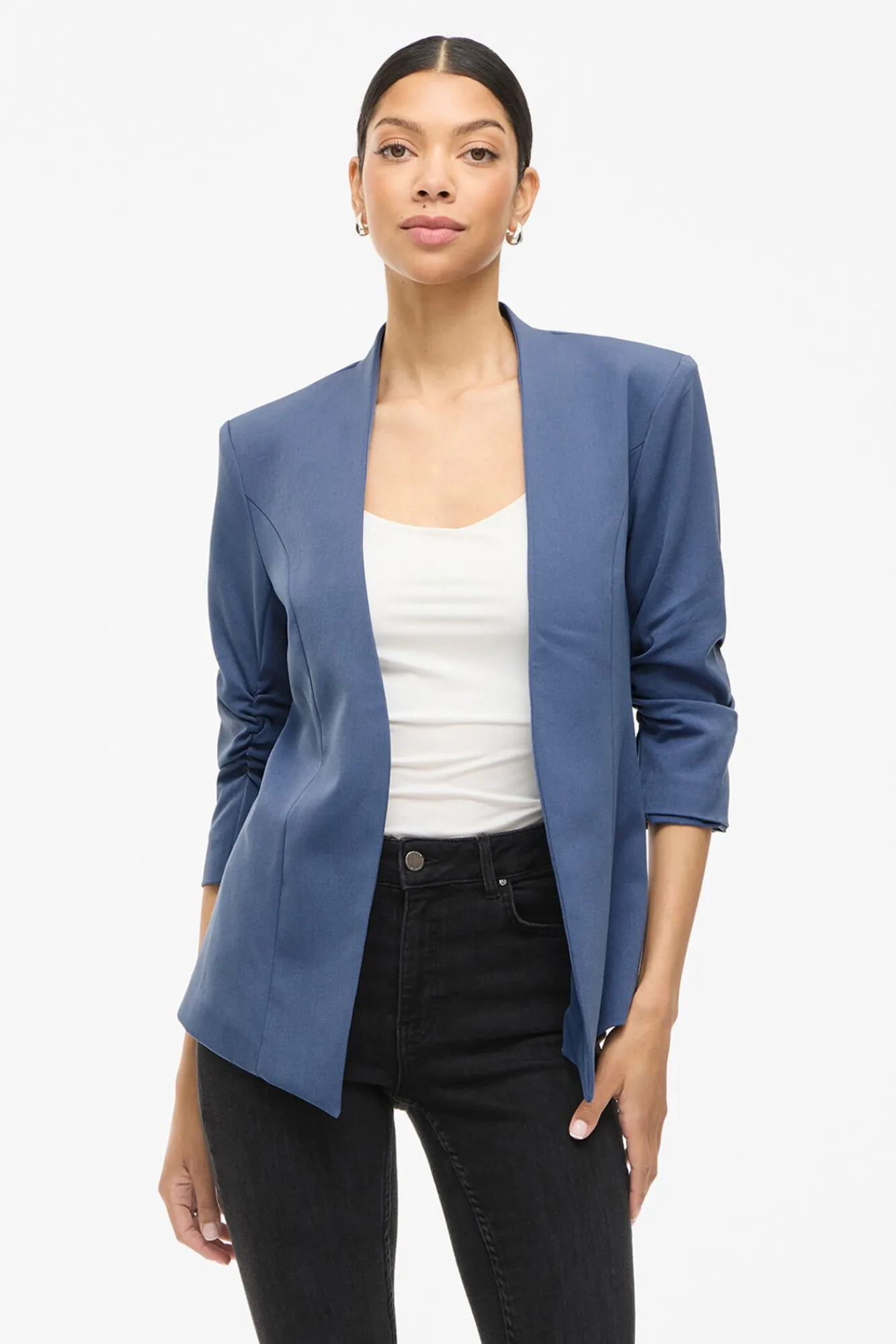 Vila Fatos|Blazers-Blazer manga 3/4 Azul