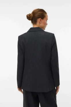 Vero Moda Fatos|Blazers-Blazer regular com efeito mesclado Cinzento