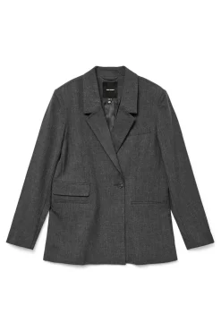 Vero Moda Fatos|Blazers-Blazer regular com efeito mesclado Cinzento