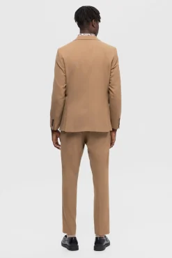 Selected Blazers|Blazers-Blazer Slim Fit com lã Castanho