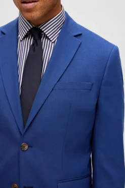 Selected Blazers|Blazers-Blazer Slim Fit com lã Azul