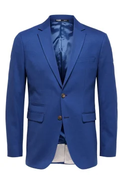Selected Blazers|Blazers-Blazer Slim Fit com lã Azul
