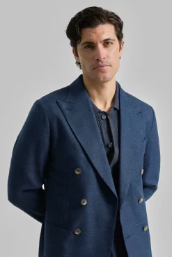 PuroEGO Blazers|Blazers-Blazer trespassado efeito linho Azul