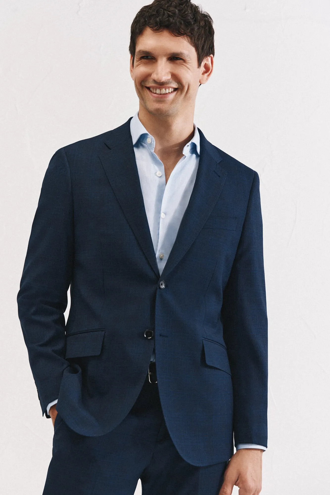 Cortefiel Blazers|Blazers-Blazer xadrez slim fit Azul