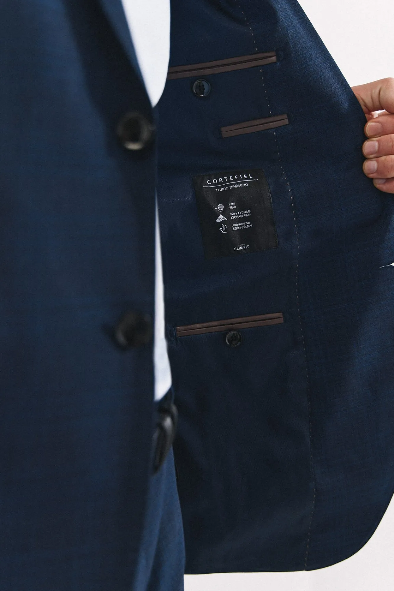 Cortefiel Blazers|Blazers-Blazer xadrez slim fit Azul