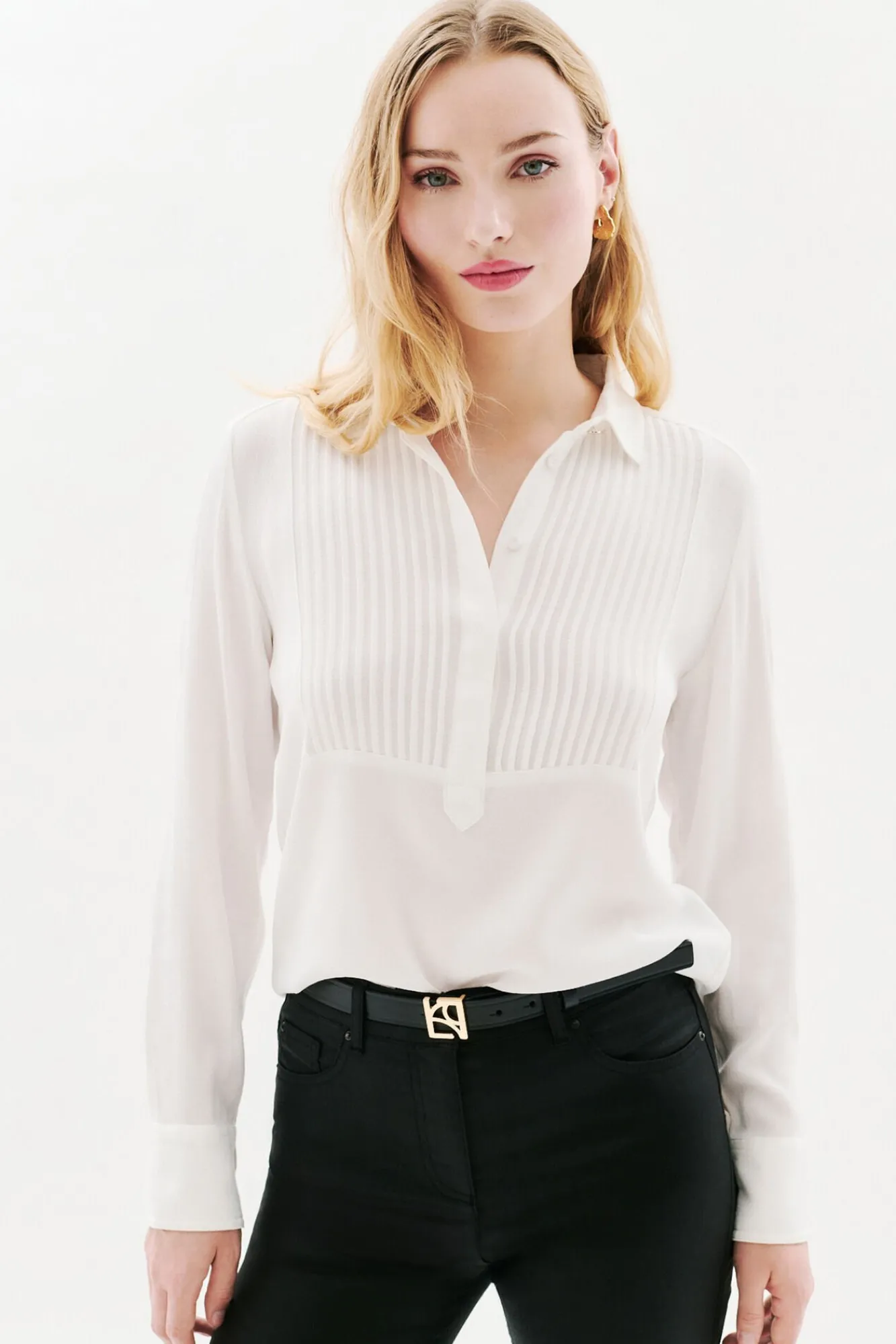 Caroll Blusas-Blusa 100% viscose Ecru