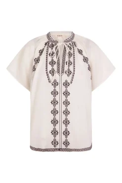 Slowlove Blusas-Blusa bordada Branco