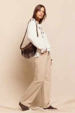 Slowlove Blusas-Blusa bordada Ecru