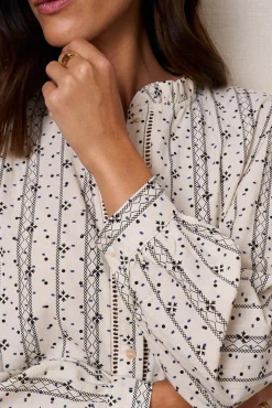 Polín Et Moi Blusas-Blusa bordada Debi Tostado