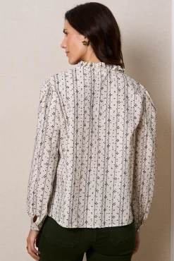 Polín Et Moi Blusas-Blusa bordada Debi Tostado