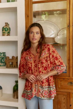 Jaase Blusas-Blusa Bree com estampado Lilliana Laranja