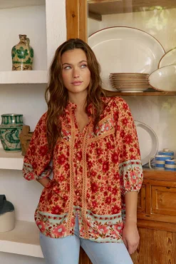 Jaase Blusas-Blusa Bree com estampado Lilliana Laranja