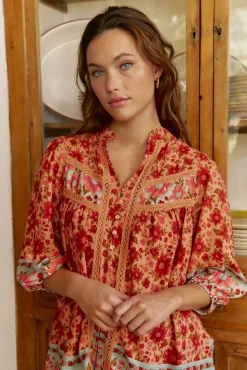 Jaase Blusas-Blusa Bree com estampado Lilliana Laranja