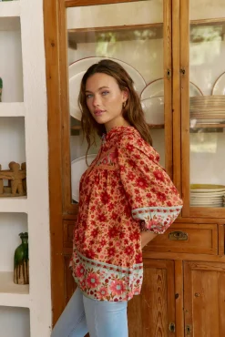 Jaase Blusas-Blusa Bree com estampado Lilliana Laranja
