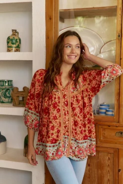 Jaase Blusas-Blusa Bree com estampado Lilliana Laranja