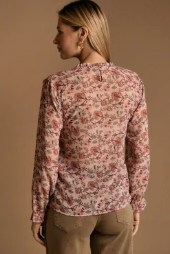 Polín Et Moi Blusas-Blusa Brisa com estampado de flores Impress&atilde;o