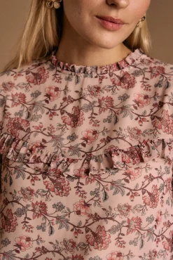 Polín Et Moi Blusas-Blusa Brisa com estampado de flores Impress&atilde;o