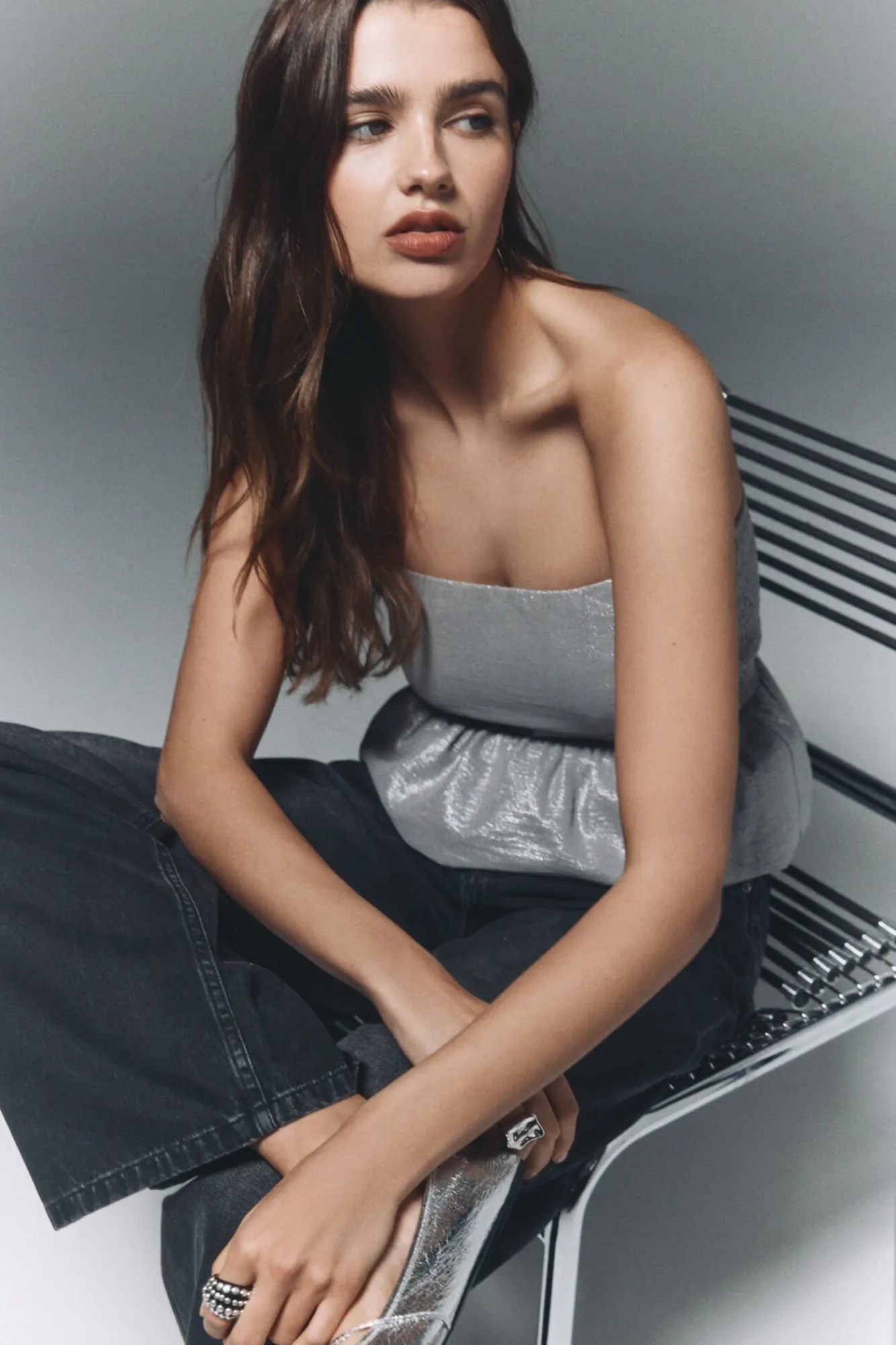 High Spirits Blusas-Blusa Bubblé cinzento