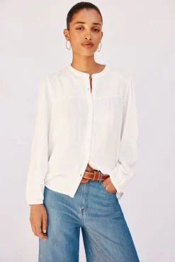 Cortefiel Blusas-Blusa com bordado Branco