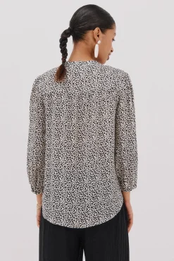 Cortefiel Blusas-Blusa com cintado = entallado frontal Impress&atilde;o