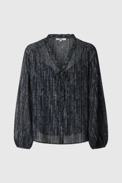 Pepe Jeans Blusas-Blusa com detalhes metálicos azul