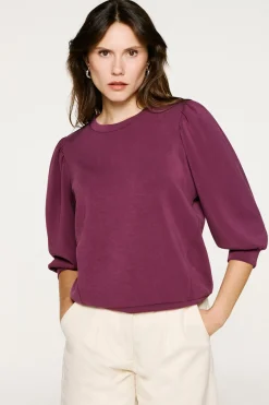 Selected T-Shirts|Sweatshirts-Blusa com manga top Roxo