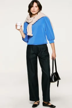 Selected T-Shirts|Sweatshirts-Blusa com manga top Azul